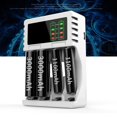 thumbnail image 3 of Chargeur de Pile Intelligent à Fentes Multiples, Chargeur Rapide de Pile Li-ion Rechargeable 18350 18500 18650 AAA Li-ion Rechargeable, 3 of 9