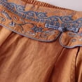 thumbnail image 5 of Pantalons Larges pour Femmes Été Style Mince Style Ethnique Pantalons Rétro Droits Décontractés en Lin Pantalons Décontractés pour Femmes Taille Élastique Pantalons Cargo Raccourcis pour Femmes Été Décontracté, 5 of 5