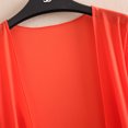thumbnail image 5 of YONGHS Women Half Sleeve Chiffon Long Cardigan Bolero Open Front Casual Shrug Jackets Orange 4XL, 5 of 7
