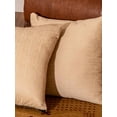 thumbnail image 2 of Kika Home Collections Handmade 18" x 18" Modern Beige Solid Print Decorative Pillow Covers, 2 Count, 2 of 4