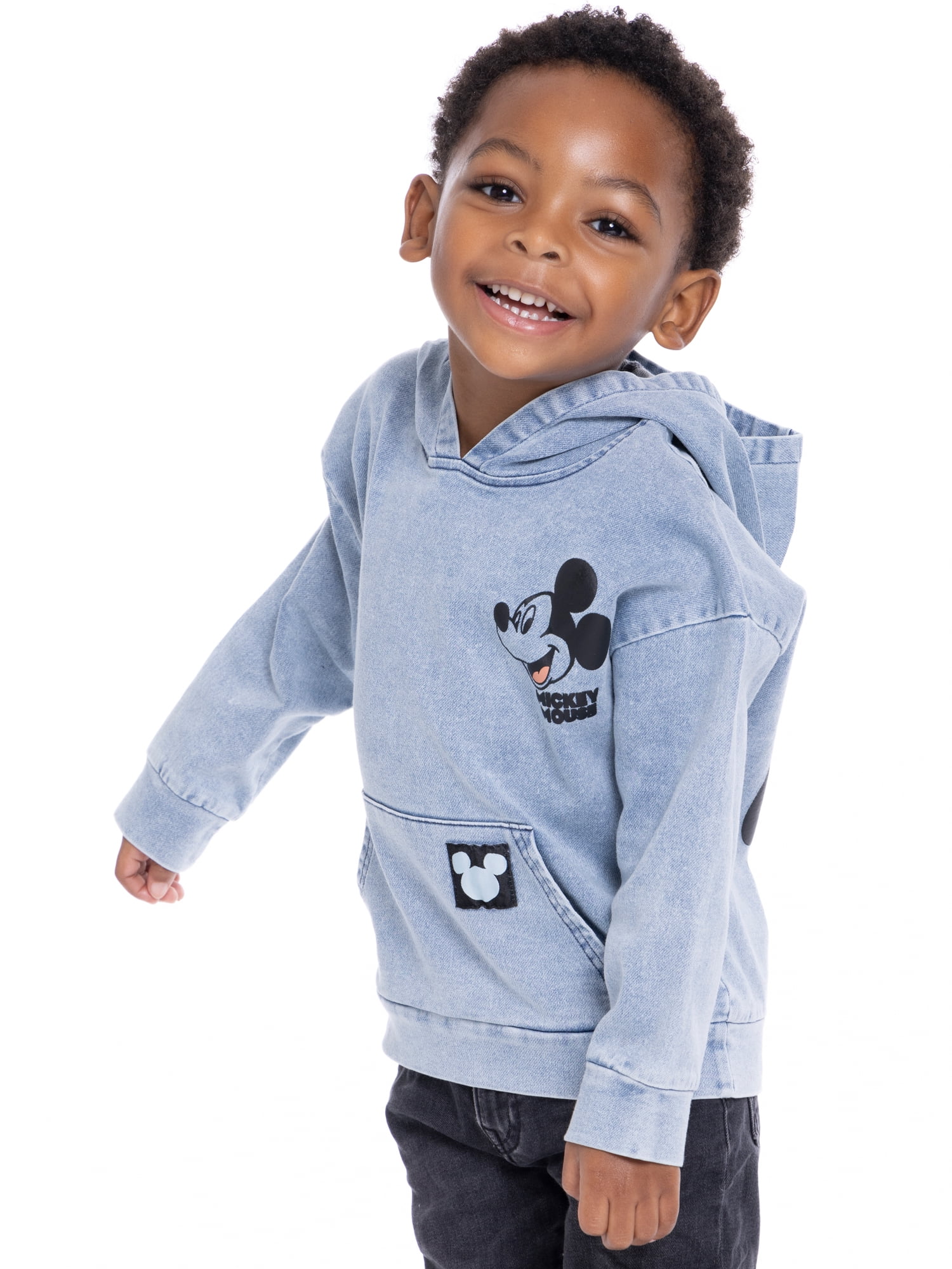 Mickey Mouse Toddler Boys Mineral Washed Graphic Hoodie, Sizes 12M-5T