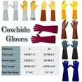 thumbnail image 3 of Long Garden Gloves for Women Man, Thorn Proof Rose Pruning Cowhide Leather Garden Gloves for Cactus, Rose and More - L, 3 of 3