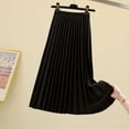 thumbnail image 5 of PIKADINGNIS Korean High Waist Midi Skirt for Women Spring Fashion All-match Pleated Skirts Female Solid Color Elegant A-line Skirt, 5 of 6