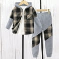 thumbnail image 2 of CHENge Girls Clothes Size 6 Flannel Plaid Boys Outfits Youth Fall Spring Casual Wear Sets for Kids, 2 of 4