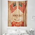 thumbnail image 1 of 4th of July Decor Tapestry, American Flag Waving in the Wind in Cloudy Sunny Day Peace Liberty Picture, Wall Hanging for Bedroom Living Room Dorm Decor, 60W X 80L Inches, Blue Red, by Ambesonne, 1 of 2