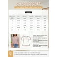 thumbnail image 6 of SHEWIN Blouses for Women Dressy Casual Summer Puff Ruffle Short Sleeve Shirt Tops Pink, 6 of 8