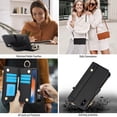 thumbnail image 6 of Allytechgroup Wallet Case for iPhone XS/X, RFID Blocking Multiple Cards Holder Zipper Pocket Hand Strap Shockproof Stand Phone Case with Crossbody Lanyard for Women Girls, Black, 6 of 7