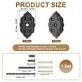 thumbnail image 2 of Uxcell Door Hole Cover Plate Zinc Alloy Vintage Deadbolt Knob Hole Repair for Hole Filling Decor Black, 2 of 7
