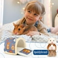 thumbnail image 5 of Guinea Pig Hideout for Hamster & Guinea Pig Cage Accessories - Washable Fleece Hideout/House with Step Pad, for Rabbit/Chinchilla/Ferret (S/L), 5 of 9