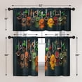 thumbnail image 5 of Vintage Yellow Kitchen Curtains Knife and Forks Window Curtains Valance and Tier Set 36 Inch, Rustic Rod Pocket Short Tier Curtain for Bathroom, Cartoon Small Cafe Curtains for Kitchen Decor, 5 of 6