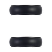 Solutions Adult Men's 4 Piece Black Silicone Ring Set, Size 9/10 - No Stone