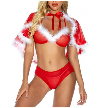 

Crotchless Lingerie for Women Mesh Sleepwear Sexy Bra and Panty Set Lace Boudoir Outfits One Piece Teddy Lingerie Embroidered Underwire Bra and Panty Lace Chemise Mini Teddy