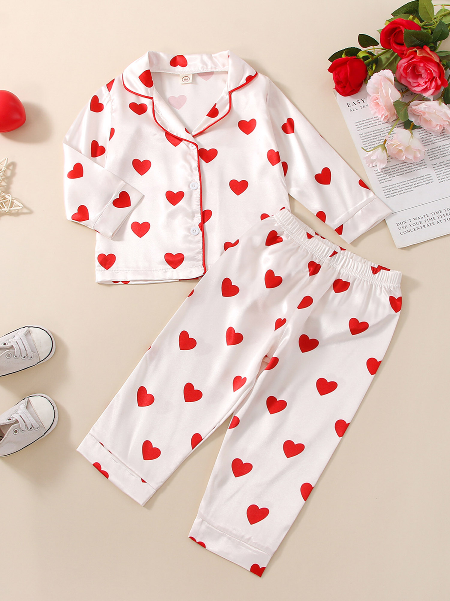 Vigorbear Toddler Kids Girl Pajamas Set Valentine's Day Long Sleeve ...