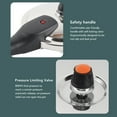 thumbnail image 5 of Stainless Steel Pressure Cooker, Security Handle Pressure Cooking Pot with Safety Valve, Stainless Steel Induction Suitable Pressure Pan For All Kinds Of Cooktops (2L), 5 of 5