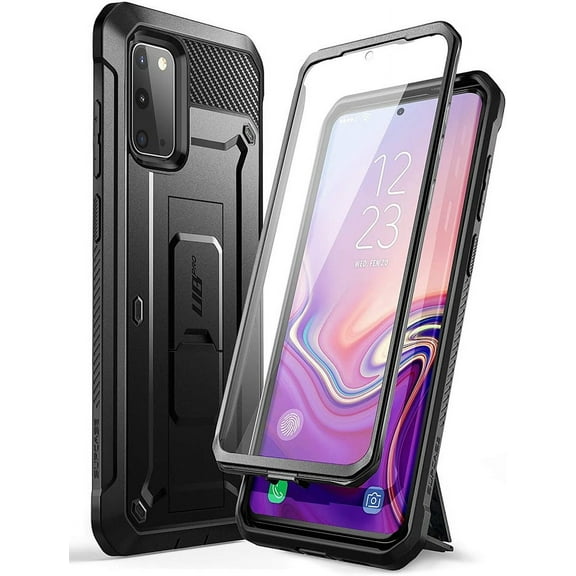 SupCase UB Pro Series Designed for Samsung Galaxy S20 5G Case, Built-in Screen Protector with Full-Body Rugged Holster & Kickstand for Galaxy S20 (2020 Release) (Black)