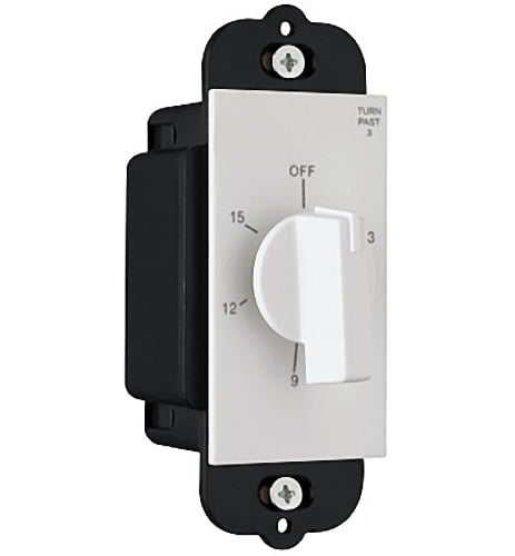 Pass & Seymour White Rotary Automatic 15-Minute Spring Loaded Wall Timer 97015-W by Pass and Seymour