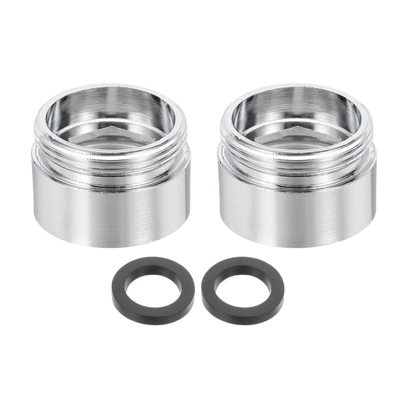2Pcs Faucet Aerator Adapter, 1/2" Female to M22 Male with Washer, 15mm Length