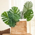 thumbnail image 2 of Coolmade 60 Pieces 4 Kinds Artificial Palm Leaves with Faux Stems Tropical Plant Leaves Monstera Leaves Safari Leaves for Hawaiian Luau Party Jungle Beach Table Leave Decorations, 2 of 8