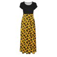 thumbnail image 5 of TIMIFIS Robes Maxi d'Halloween pour Femmes à Manches Courtes, Col Rond, Vintage, Halloween, Horreur, Citrouille Imprimée, Fête, Bal, Longue Robe Automne/hiver, 5 of 5
