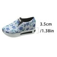 thumbnail image 4 of XIMIN Women Snakeskin Platform Slip On Floral Printed Sneakers with Chunky Sole Round Toe Classic Wedge Heel Comfortable Breathable Work Casual Shoes Loafers Sneaker, 4 of 7