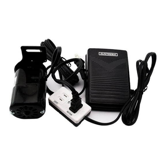 Home Sewing Machine Motor & Pedal W/ Light & Motor Block 110 Volt 90W 7000RPM