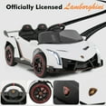 thumbnail image 3 of OLAKIDS 2 Seater Kids Ride on Car, 12V 4WD Licensed Lamborghini Veneno Powered Electric Vehicle 4-wheeler with Hydraulic Doors, Rocking Mode, Adjustable Speeds, Remote Control, MP3, Headlight, 3 of 10