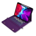 thumbnail image 3 of ELEHOLD Leather Bag Case for iPad  Pro 11" 2022/2021/2020/2018 iPad Air 5/4 10.9" with Card Slots Zipper Storage Kickstand Function Crossbody Shoulder Strap Handstrap Phone Bag Luxury Bag Case,Purple, 3 of 10