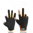 thumbnail image 2 of Guantes de pesca de dos dedos para hombre, para exteriores, con protección solar, antideslizantes, para ciclismo, transpirables, con pantalla táctil, finos y deportivos para ciclismo, 2 of 2