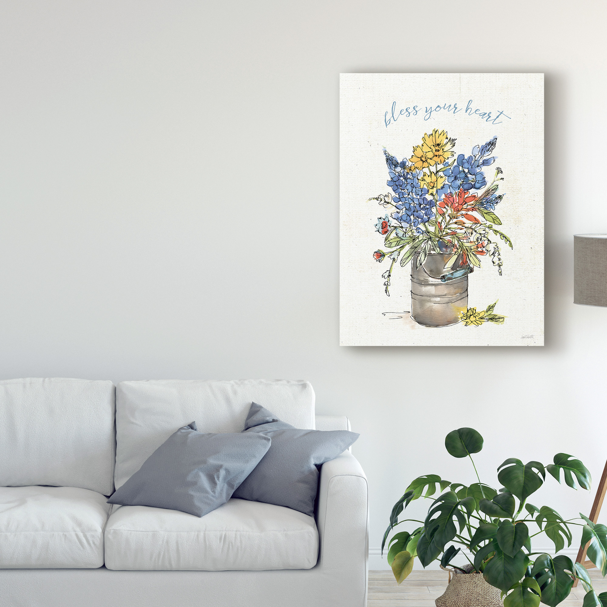 Trademark Fine Art 'Texas Bluebonnet I' Canvas Art by Anne Tavoletti