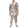thumbnail image 3 of Balery Cowboys Riding Horses Pijama para Hombre de Dos Piezas con Manga Larga, Conjunto de Dormir y Descanso Suave con Bolsillos-XX-Large, 3 of 7