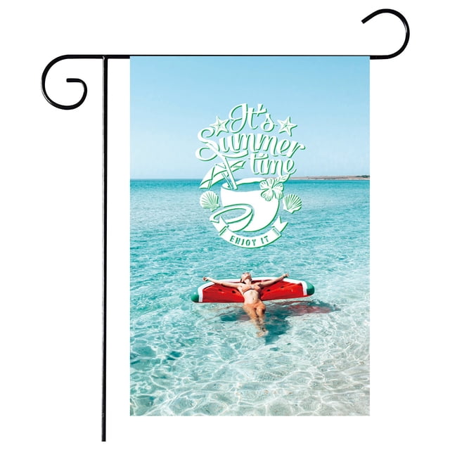 Drapeau d'Été pour Jardin Bord de Mer Soleil Drapeau d'Été Drapeau de Cour Extérieure