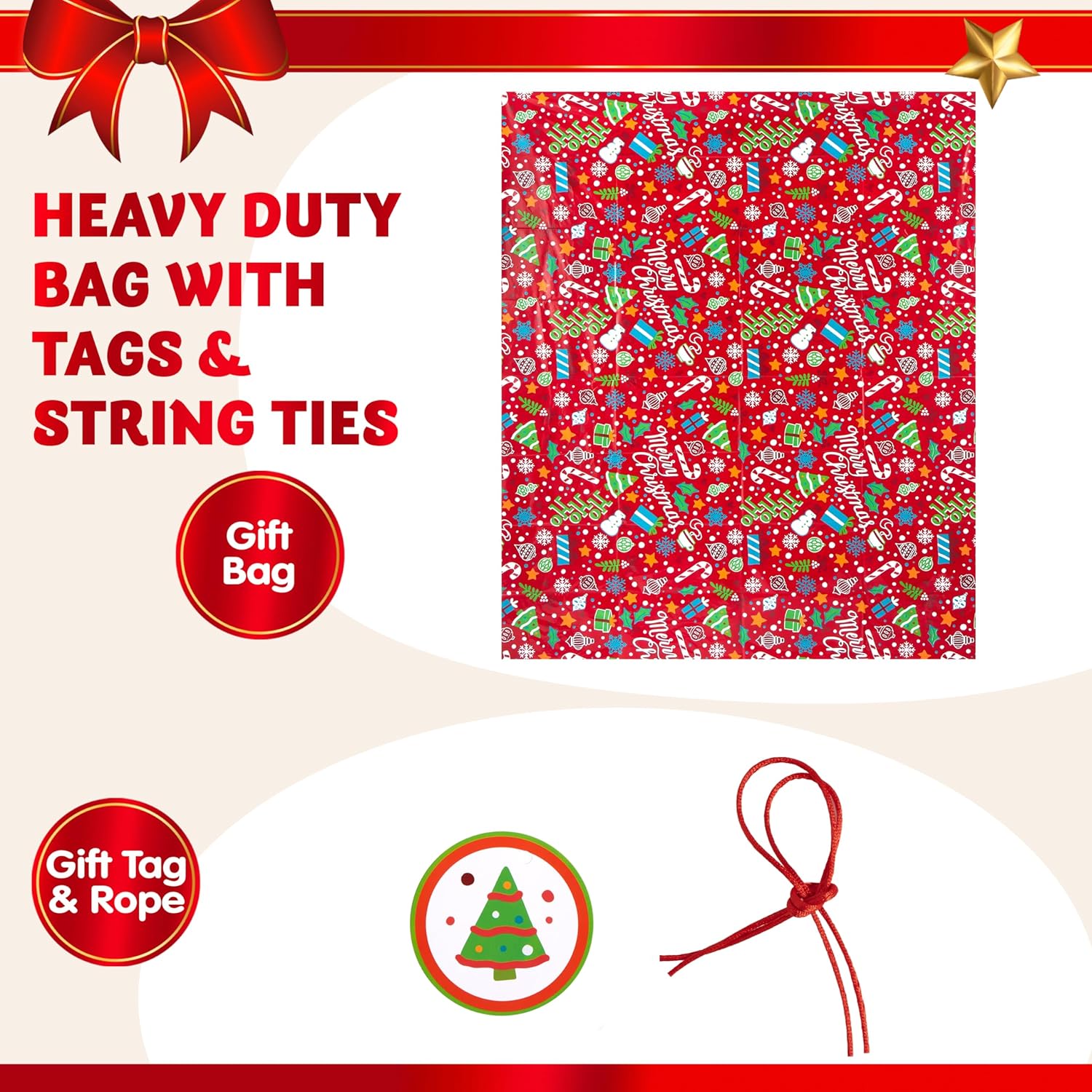 Joyfy Jumbo Bicycle Christmas Gift Bag 60" x 72" photo 8