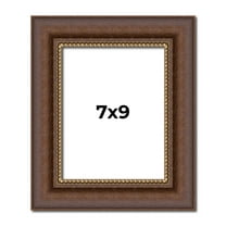 7x9 Copper and Brown Real Wood Picture Frame Width 2 inches | Interior Frame Depth 0.5 inches |