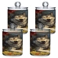 thumbnail image 2 of High-value clear storage jars keep life organized and within reach one sizex4 Gray Wolf and Squirrel, 2 of 7