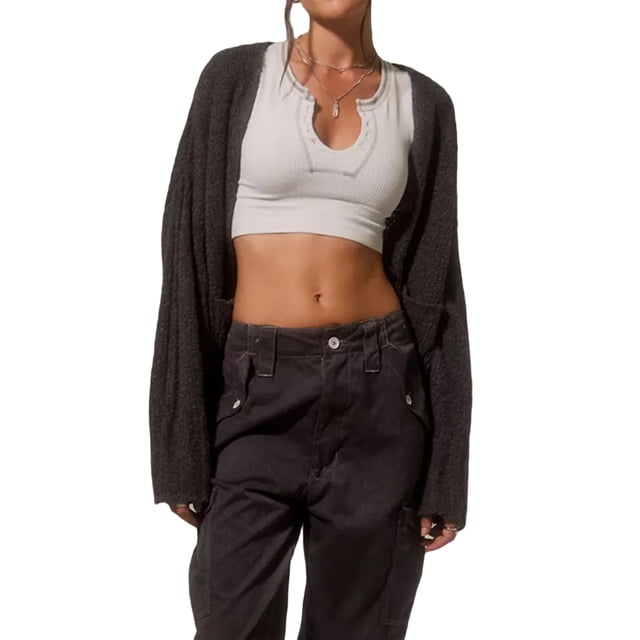 ZAXARRA T-shirt Court à Col Contrasté à Manches Courtes et Col Rond à Col Rond et Coupe Slim Femme