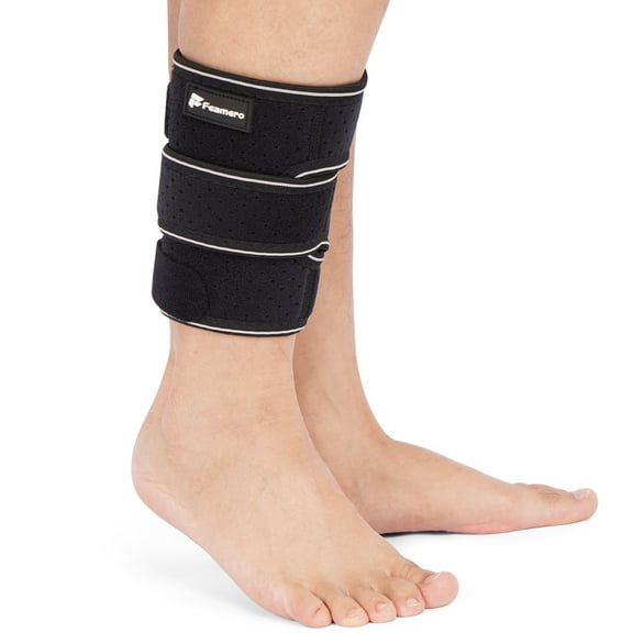 Feamero Calf Braces for Men and Women, Shin Compression Sleeve for Shin Splints Relief, Swelling, Sprains & Tears, Tibial Splint Support - M