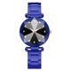 thumbnail image 1 of Reloj de cuarzo para mujer, esfera redonda, cinturón de aleación, elegante reloj de pulsera informal, azul, 1 of 1