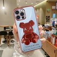 thumbnail image 2 of FIEWESEY Compatible iPhone 12 Pro Phone Case, Cool Bear Shockproof Fashion Full Protection Soft TPU Scratch Slim Case for iPhone 12 Pro 6.1 inch (Red), 2 of 6