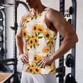 thumbnail image 5 of KLL Sunflower 5 Print Men's Muscle Gym Workout Stringer Tank Tops Bodybuilding Fitness T-Shirts Tank Tops Men-XX-Large, 5 of 7