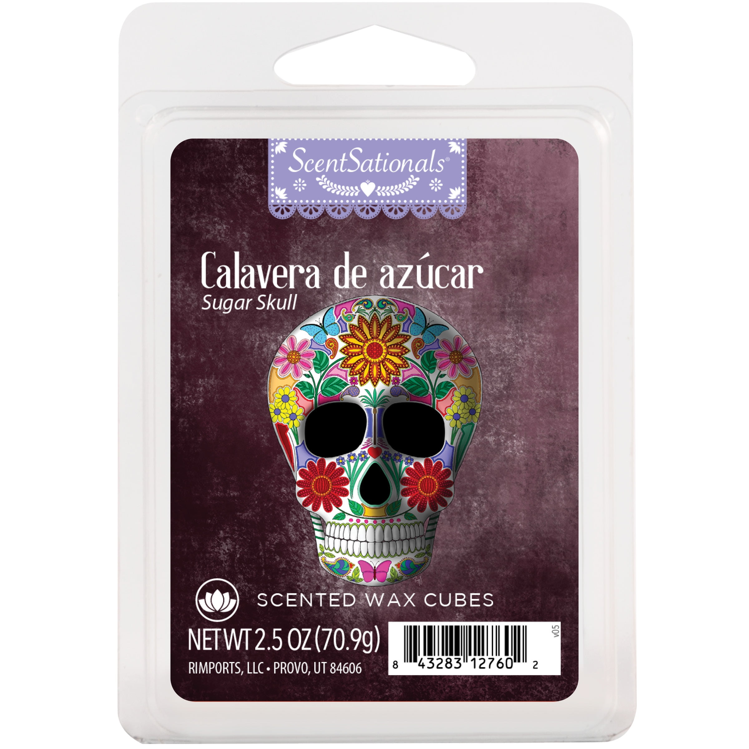 Calvera De Azucar (Sugar Skull) Scented Wax Melts, ScentSationals, 2.5 oz (1-Pack)