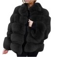 thumbnail image 6 of HOOJT Clearance! Womens Plus Size Faux Furs Zip-Up Cropped Jacket Long Sleeve Warm Winter Coat, 6 of 6