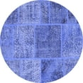 thumbnail image 1 of Ahgly Company Indoor Round Patchwork Blue Transitional Area Rugs, 8' Round, 1 of 4