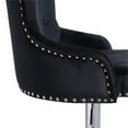 thumbnail image 6 of Alexent Modern Glam Velvet Bar Stool Chairs Adjustable Height - BLACK SET OF 4, 6 of 17