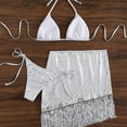 thumbnail image 5 of Traje De Baño conjunto de bikini de tres piezas con borlas Cgtredaw Para estrenar, 5 of 5