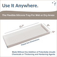 thumbnail image 4 of Spacewiser Countertop and Vanity Tray - 11.7" Shatterproof Bathroom Tray, Flexible Silicone Soap Tray for Kitchen Sink, Toilet Tank Tray, Bathroom Trays for Counter, Perfume Candle Key Valet Tray, 4 of 7