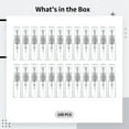 thumbnail image 5 of 100 Pcs Mini Glass Spray Bottles, 3ml Transparent Perfume Sample Bottles with Leak-Proof Design, Travel Size Spray Bottles for Fragrance, Essential Oils, Facial Mist, and More, 5 of 5