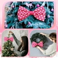 thumbnail image 5 of Guvpev Christmas Tree Topper Bow - Min-nie Mouse Tree Topper 14 x 8'' Large Pink and White Polka-dot Sequin Bow for Indoor Outdoor Christmas Decorations Xmas Party Favor Holiday Treetop Decorations, 5 of 12