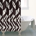 thumbnail image 4 of Black White Geometric Pattern Shower Curtain 36"x72" ,Bathroom Decorative Shower Curtains Set with 12 Hooks,Modern Waterproof Washable Shower Curtain, 4 of 6