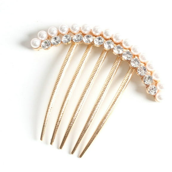 MLINS  Pearl Rhinestone Hair Comb Accessories Decorative Women Bride