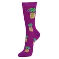 thumbnail image 1 of Women's Comfort Novelty Crew Socks, Pineapple, 1 Pair, 1 of 2
